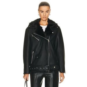STAND STUDIO Carrie Faux Shearling Biker Jacket EU36/US4